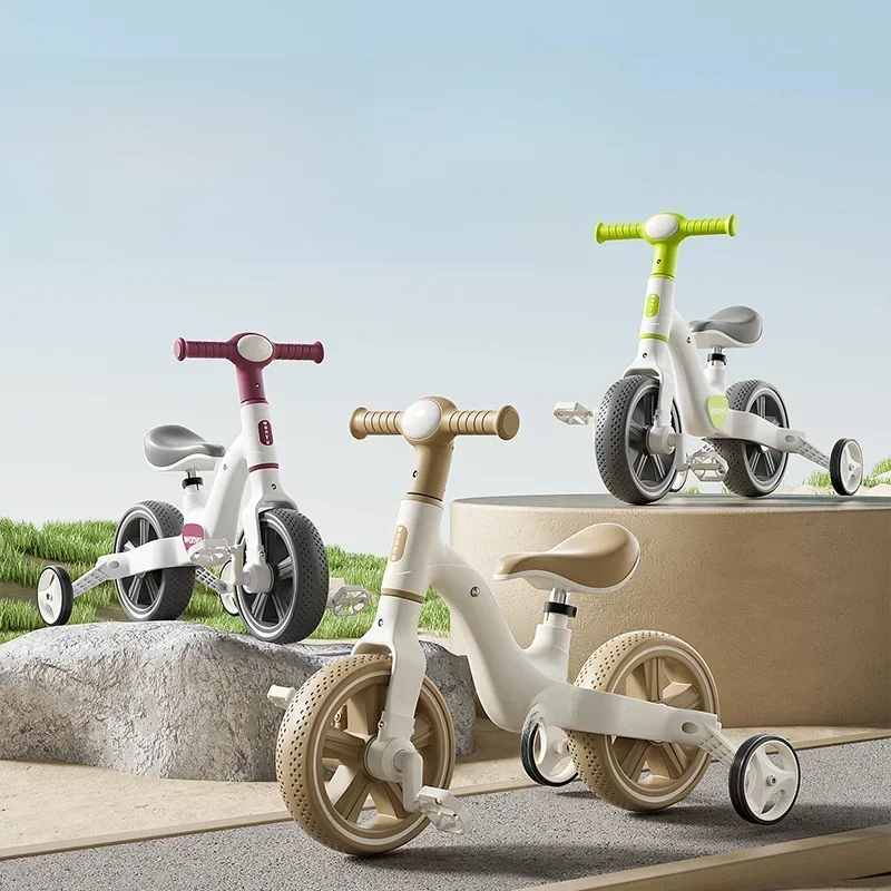 AliExpress UK CatXaa 2-in-1 Kids Balance Bike Kids Trike with Training Wheels Removable Pedal Headlight Adjustable Seat