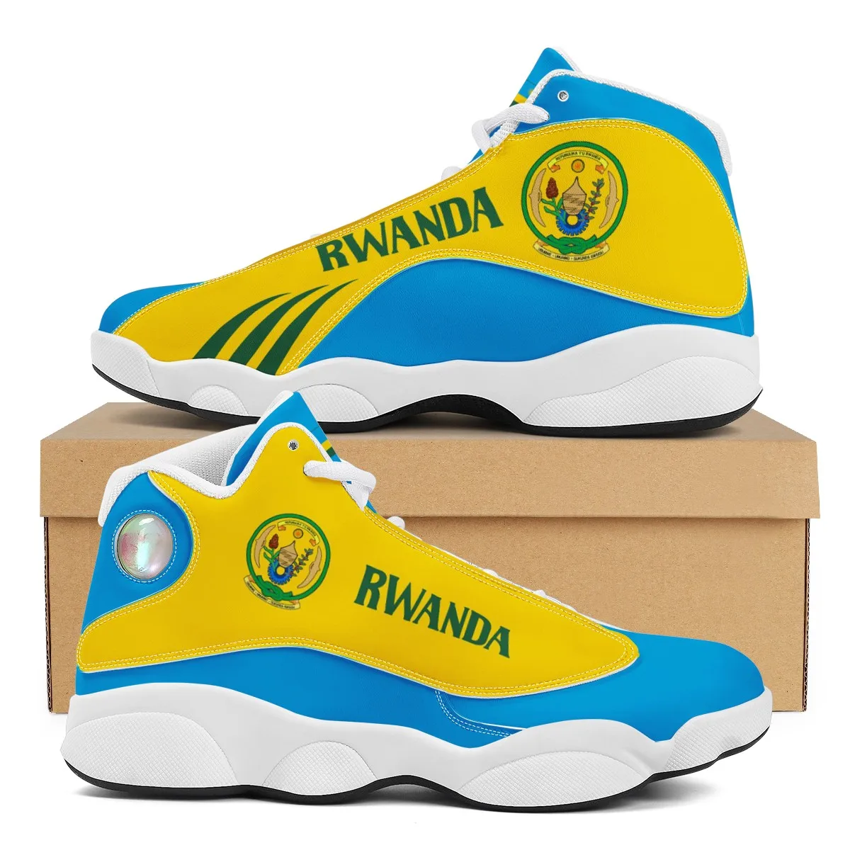 Rwanda Flag Designer Print Teens Sneakers Casual Cozy Durable Running Shoes Outdoor Footwear Men's Boys Basketball Sports Shoes