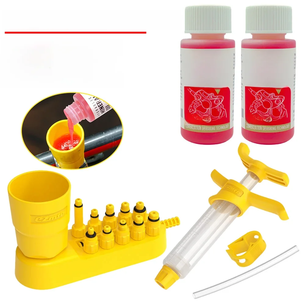 AliExpress NONE High Performance Bicycle Brake Mineral Oil - 60 Ml/2 Oz - for Shimano and Tektro Hydraulic Brake System Oil Fill Tool Kit
