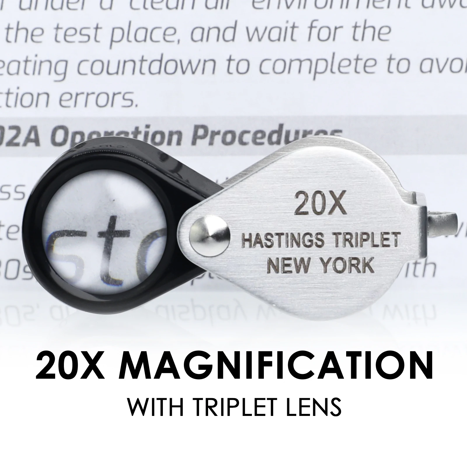 Affordable 20x Magnifying Jewelry Hasting Loupe Portable Mini Tool For Collectors, Hobbyists, Watches, Circuit Board and Etc.