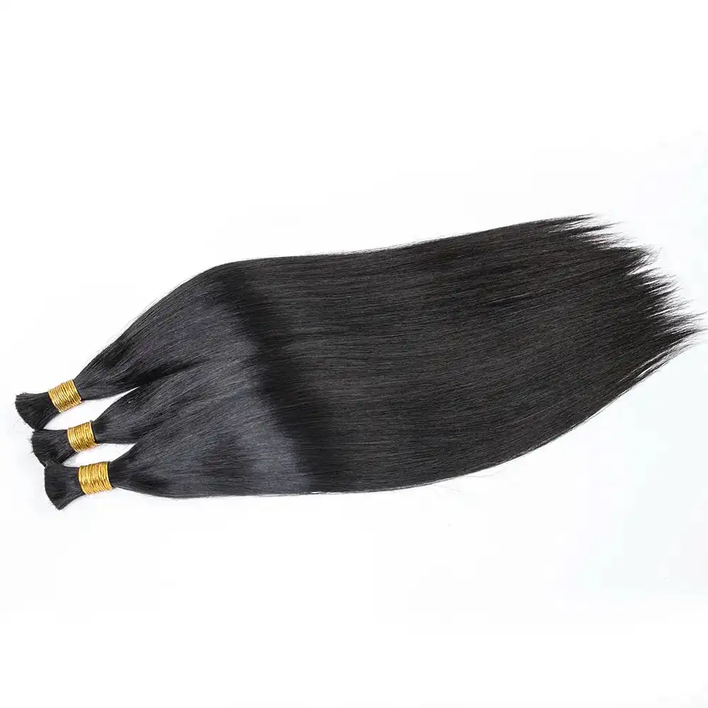 تجديل الشعر البشري لضفائر بوهو مستقيم وصلات شعر بشري السائبة للتضفير لا لحمة البرازيلي عذراء الشعر البشري حزم