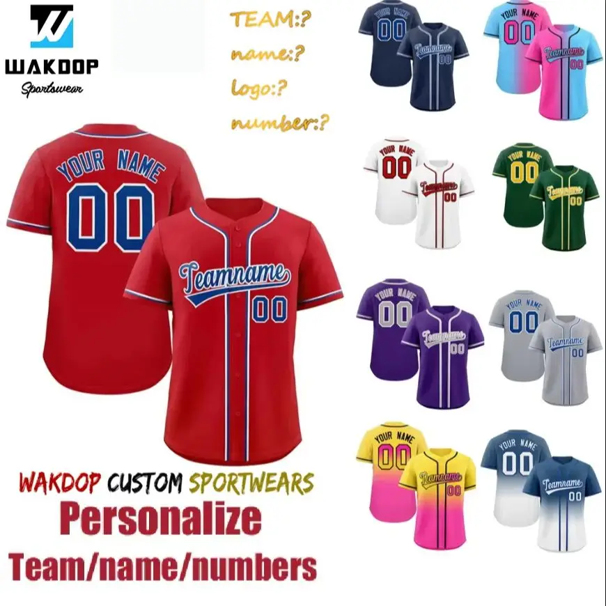 Men Baseball Jersey Unisex jersey baseball Custom Team Shirt Print Person Name Number Stripe Hip Hop Sportswear Baseball T-shirt