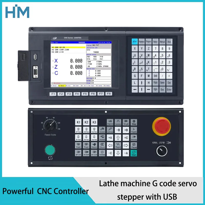 Powerful CNC Controller SZGH-CNC1000TDb-2 Two Three Four Axis CNC Controller for Lathe machine G code servo stepper with USB