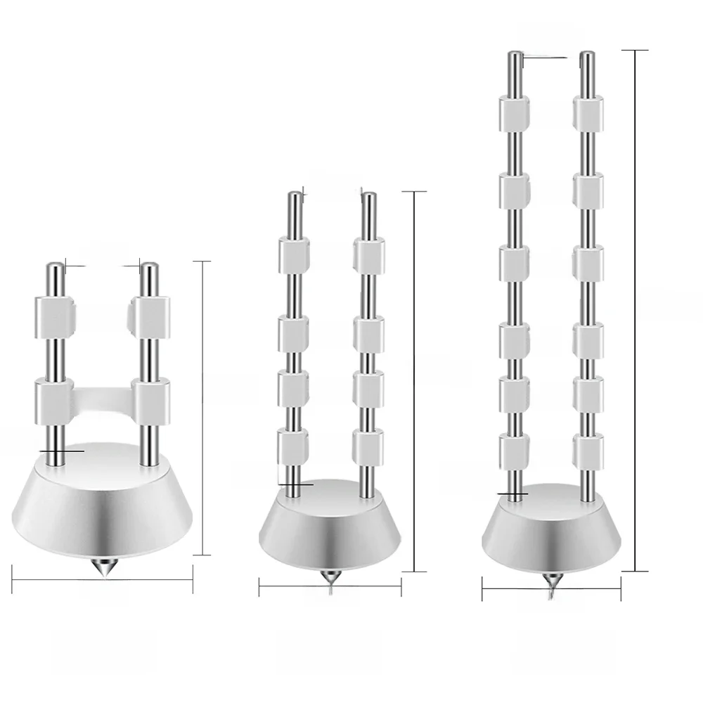 1 sztuk/2 sztuk czarny srebrny stop Aluminium linia HIFI stojak YIVO XSSH Audio Audiophile podnoszenia drutu duży koryto kablowe Organizer stojak — zdjęcie 2