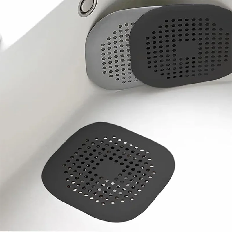

Silicone Sink & Shower Drain Covers 3-Pack - Hair Catcher, Odor Block, Universal Fit for Bathroom, Kitchen, Tub, Easy Clean, Reu