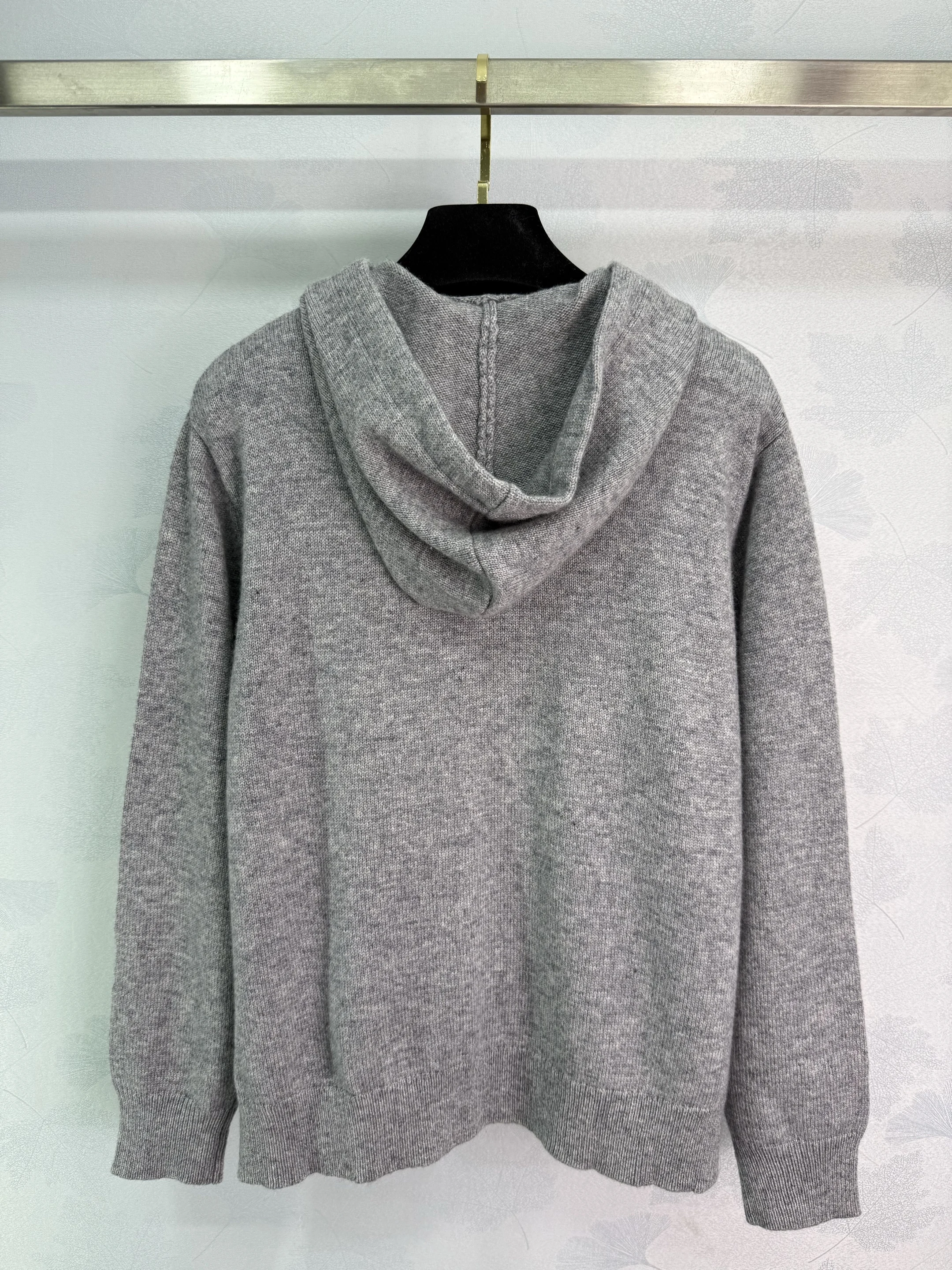 

2025 Autumn And Winter Fashion Women'S Clothes Hooded Knitted Cardigan Pure Wool Fabric Is Soft And Comfortable