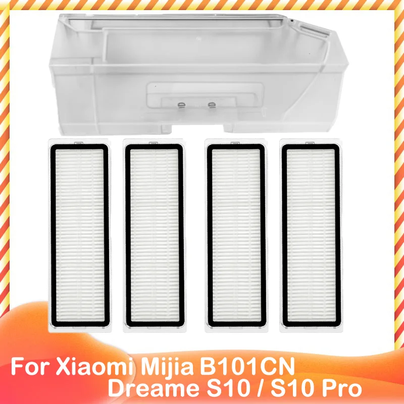 Spare Dust Box HEPA Filter For Xiaomi Mijia B101CN Dreame S10 / S10 Pro Robot Vacuum Cleaner Accessories Parts