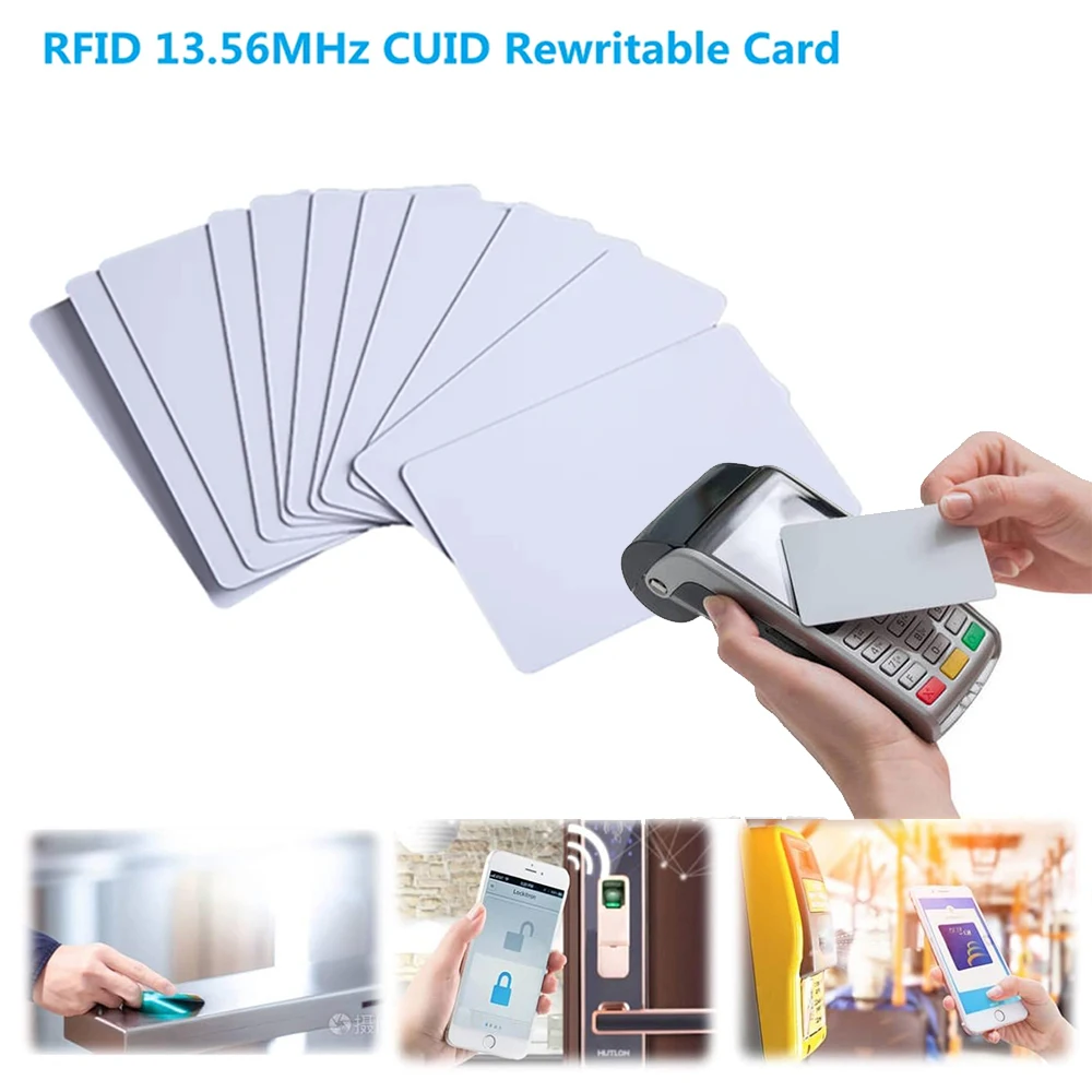 비접촉식 스마트 칩, ATM 화이트 카드 ID 칩, 흰색 pvc 카드, RFID 빈 카드, 액세스 제어용 EM ID 카드, 10P, 125Khz