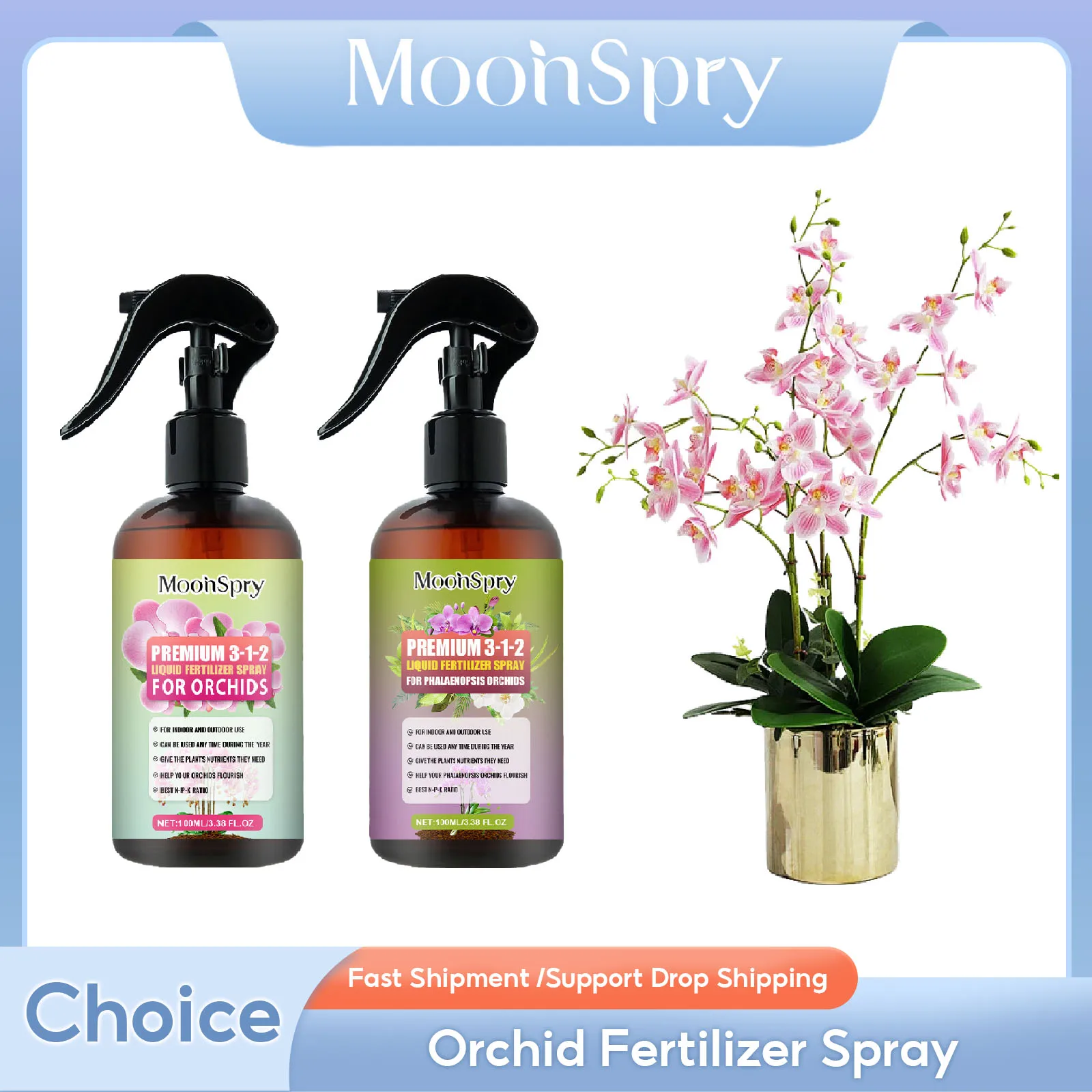 

Orchid Fertilizer Spray Leaf Growth Nutrient Misting Nutrients Supplies Orchid Bloom Booster Professional Misting Fertilizers