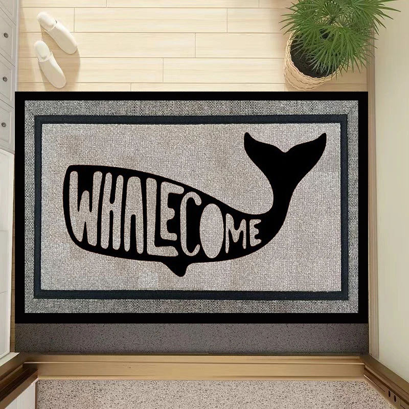 Whalecome Welcome Doormat Rubber Bathroom Kitchen Mat Garden Garage Door Floor Mat Non-Slip Carpet Entrance Rug