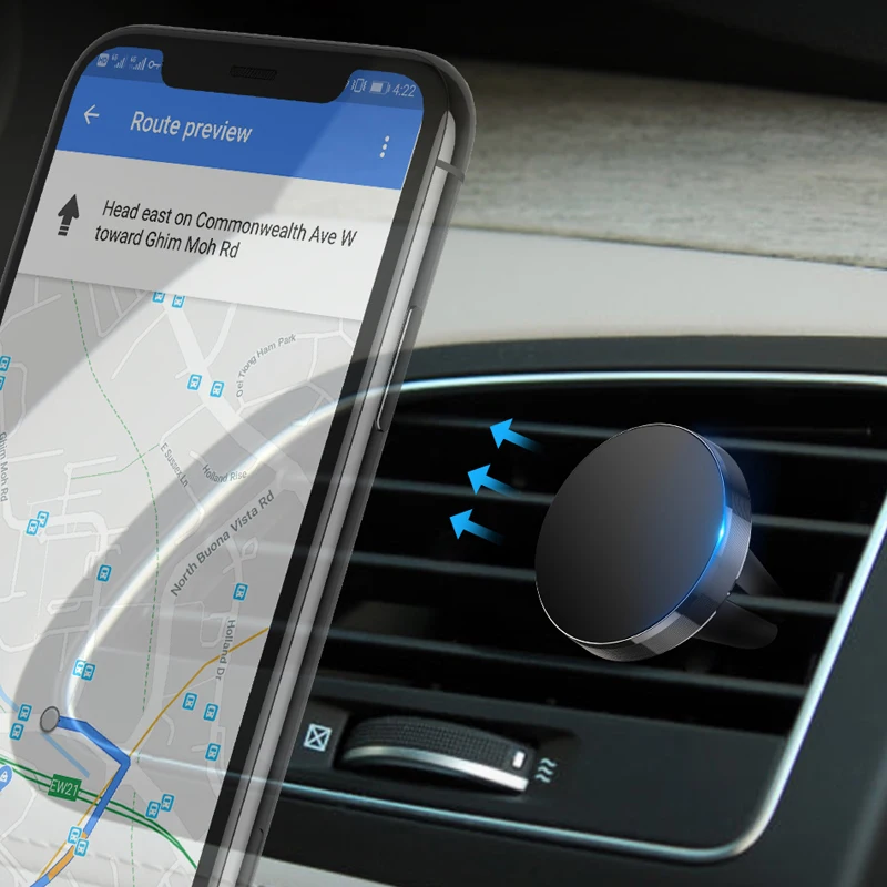 

Magnetic Car Phone Holder Air Vent Magnet Smartphone Mobile Stand Cell GPS Support For iPhone 15 14 11 Xiaomi Huawei Samsung