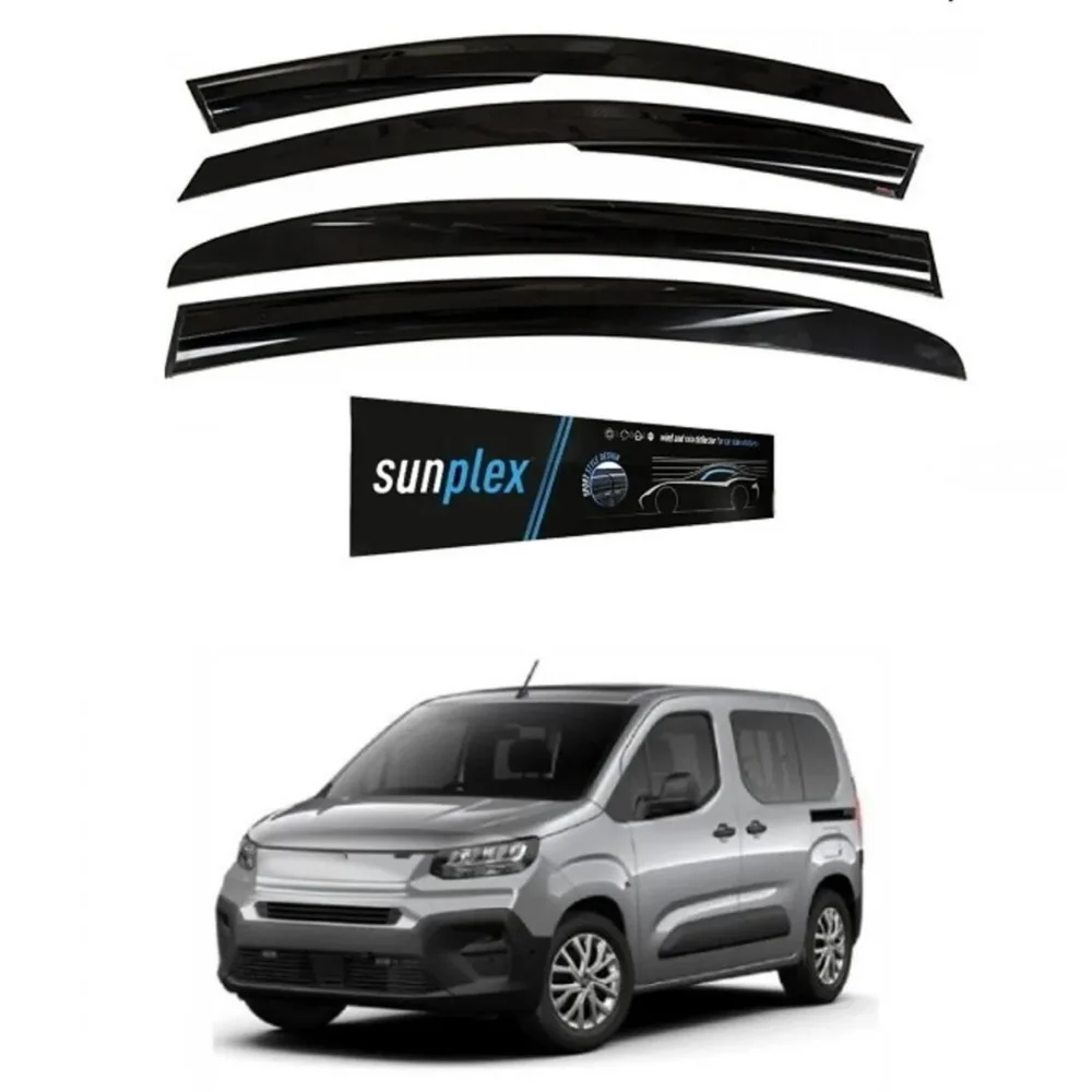 Car Window Accessories For Fiat Doblo lll 2023-2024 Sport Style Window Deflector Rain Cover Visor Awnings Tuning Parts