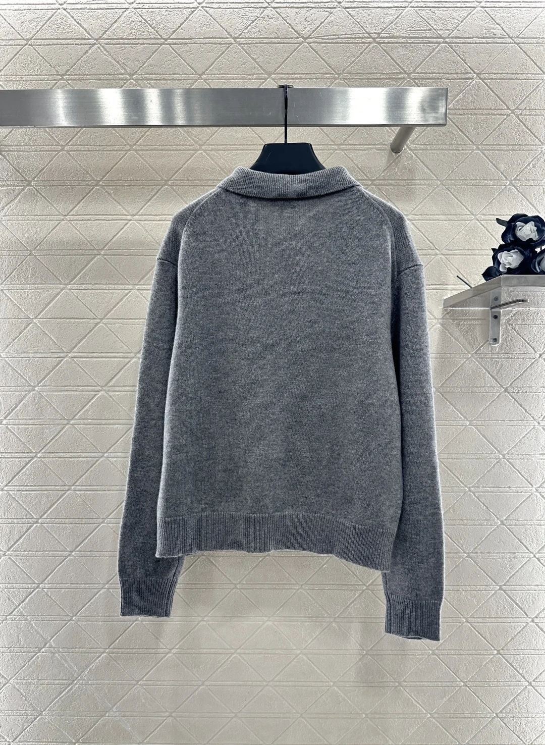 

2025 Новый продукт, вязаный кардиган с воротником, кашемировая и шерстяная пряжа, эластичность 523