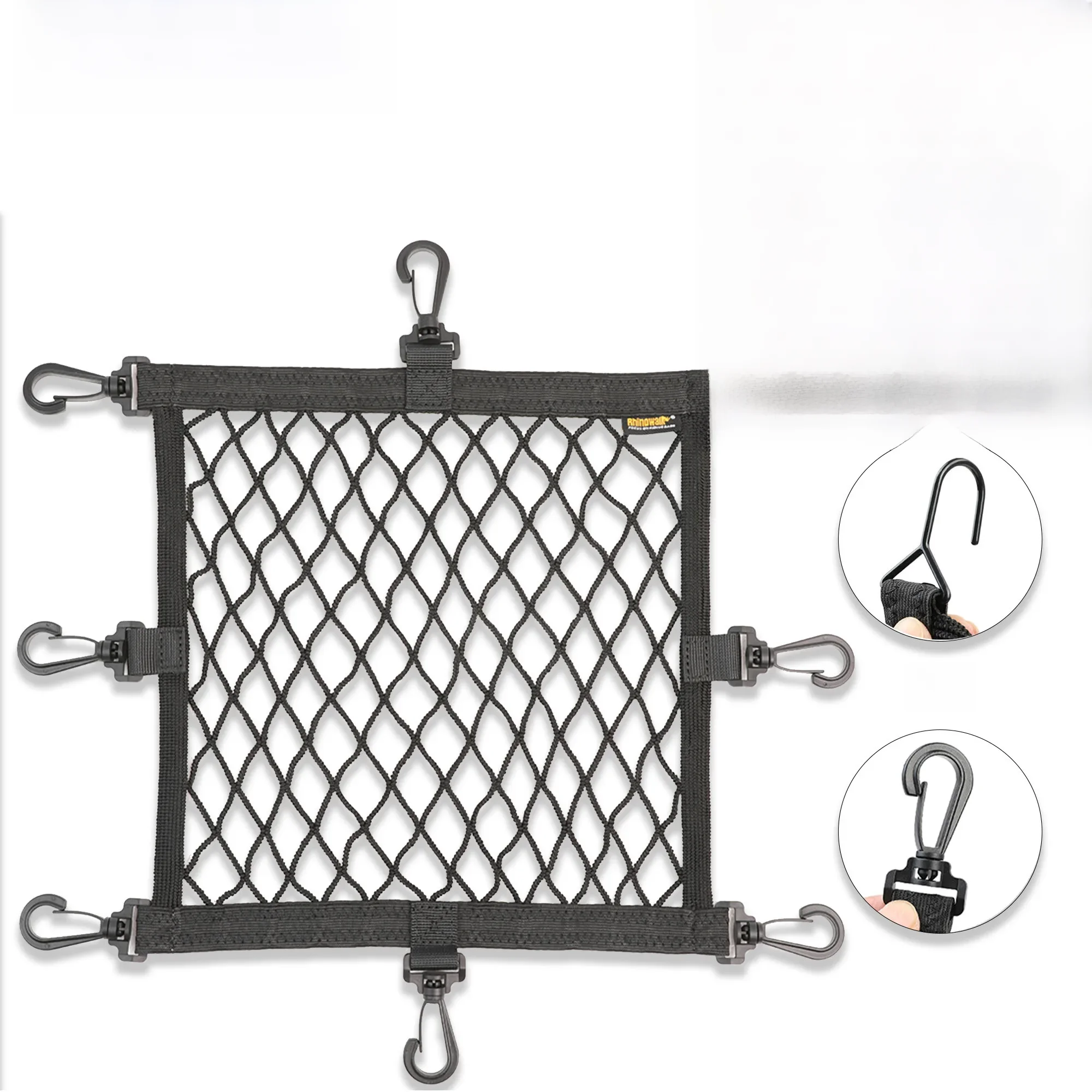 AliExpress Rhinowalk Motorcycle 8 Metal Or Plastic Hooks Helmet Holder Net Motorbike Luggage Net Holder Mesh Storage Trunk Bag Accessories