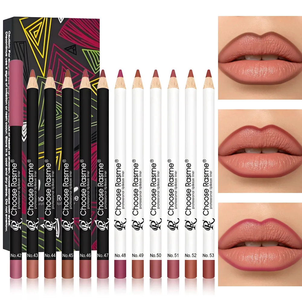 Zestaw do makijażu 12 sztuk, matowa kredka do ust i szminka, matowa, wodoodporna, długotrwała, zestaw do makijażu na co dzień i pudełko prezentowe, zestaw kredek do ust.