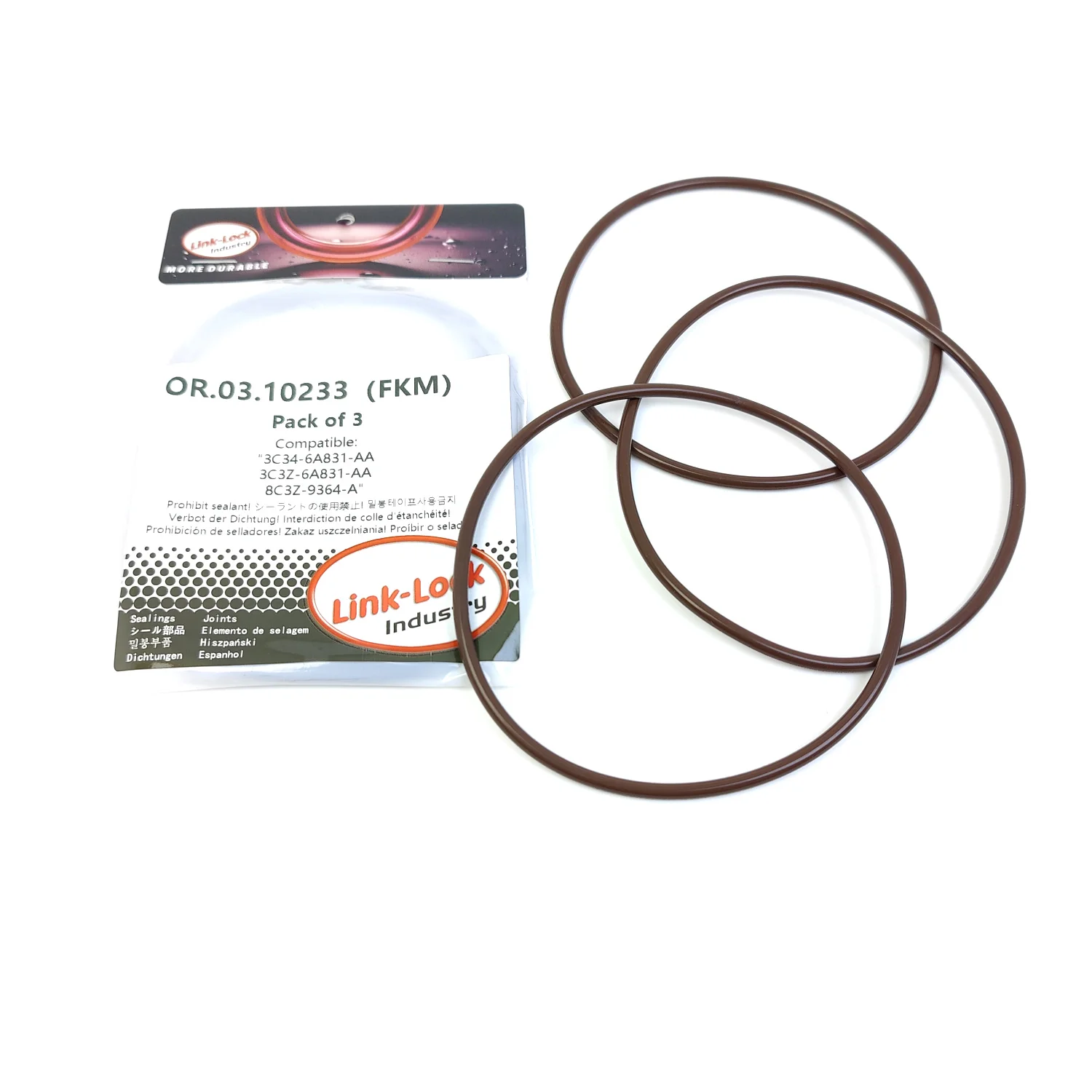 

LINK-LOCK 3PCS OR.03.10233 FKM Viton Sealing O-Ring Kit of Fuel Filter 3C34-6A831-AA 3C3Z-6A831-AA 8C3Z-9364-A for Ford USA