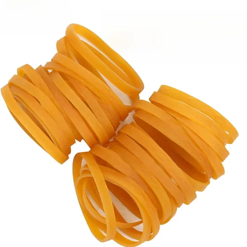 Attaches en caoutchouc élastiques jaunes de haute qualité, utilisées pour le bureau, l'école, l'industrie, largeur 3-10mm