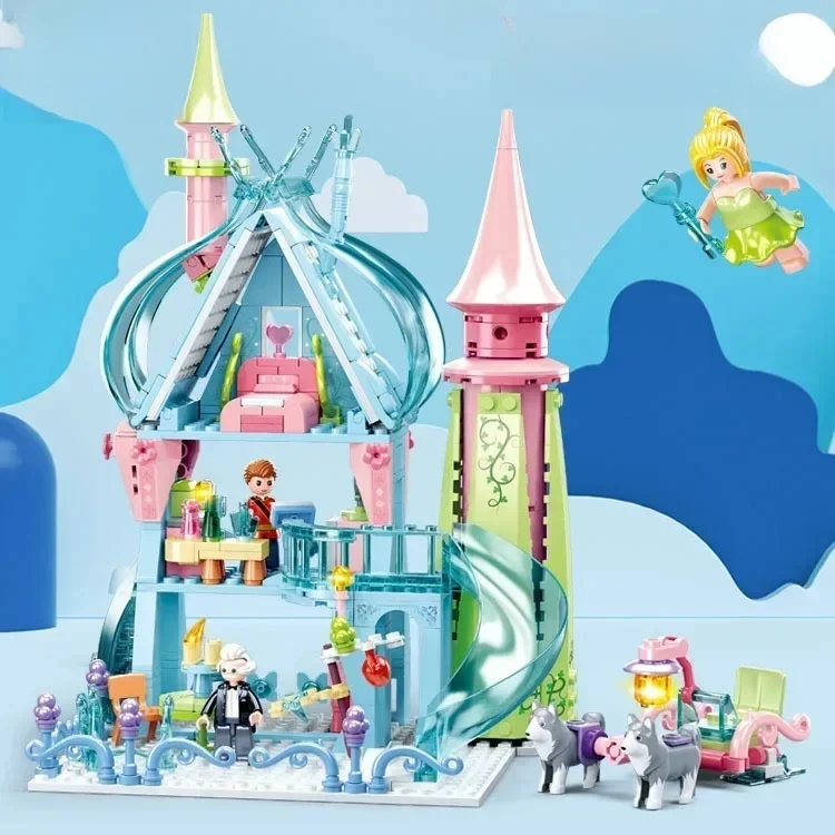 Blocs de construction Sluban 0896 chariot 0897 tour magique 0898 château de fée cadeau d'anniversaire pour fille