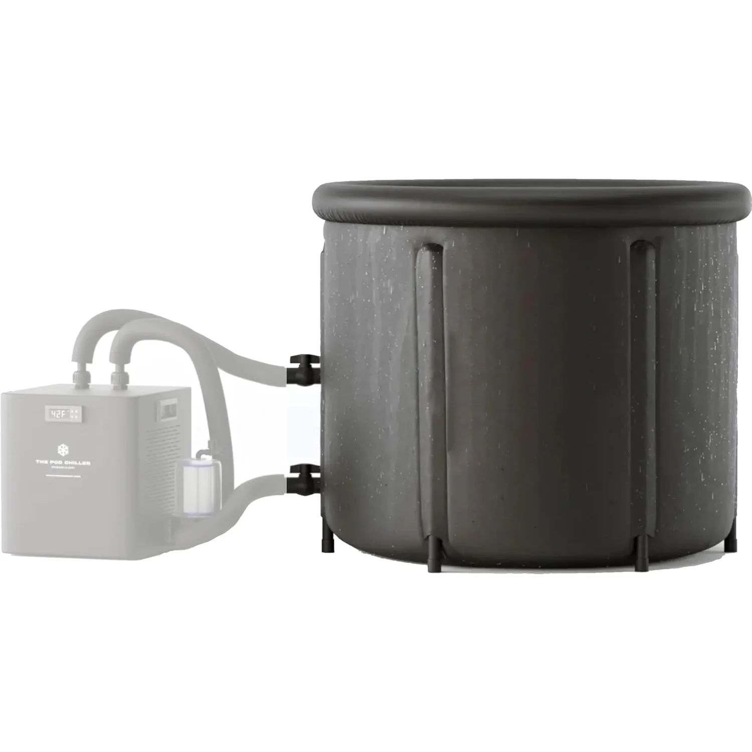 XL Ice Bath Tub for Cold Plunge, 105 Gallon Ice Pod with Lid & Cover, Inflatable ice bucket with 2 Drain Valves for Chiller, Cold Therapy Recovery