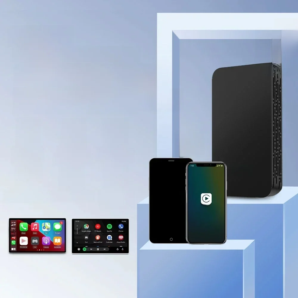 CarlinKit 5.0 Wired to Wireless Android Auto Box Wireless CarPlay Adapter Smart Car Ai Box WiFi Bluetooth Auto Connect Plug&Play