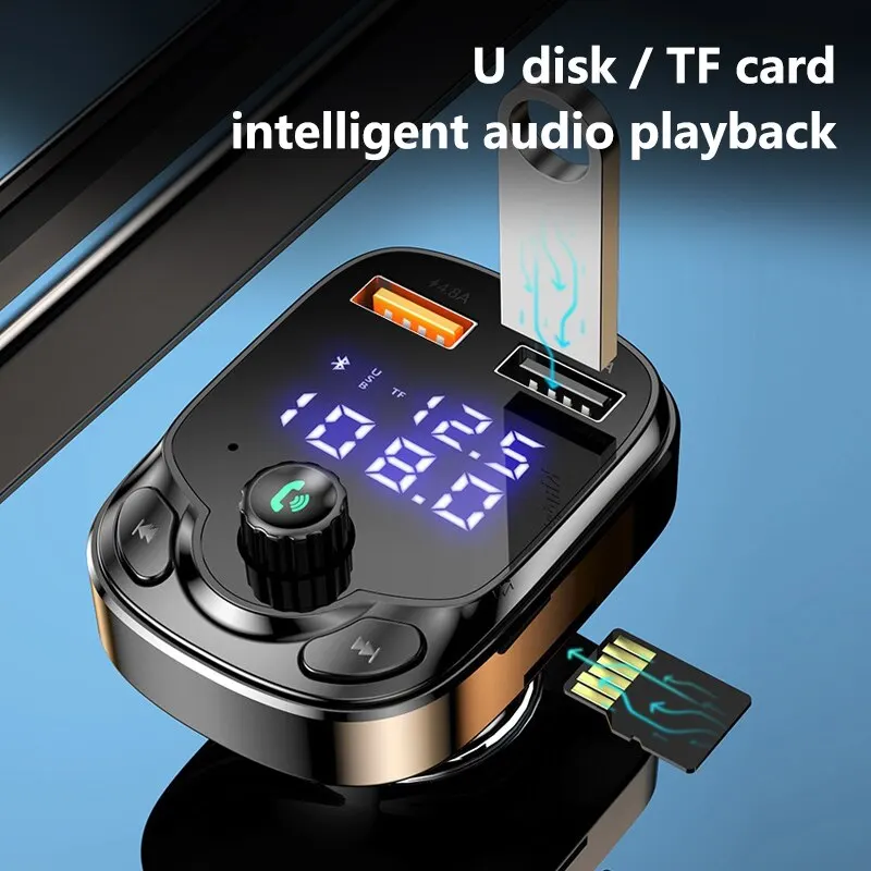4.8A Fast Car Charger Dual USB Port Car Charging Mobile Phone Type-C Adapter For Xiaomi Huawei Samsung OPPO Quick Charger in Car image 5