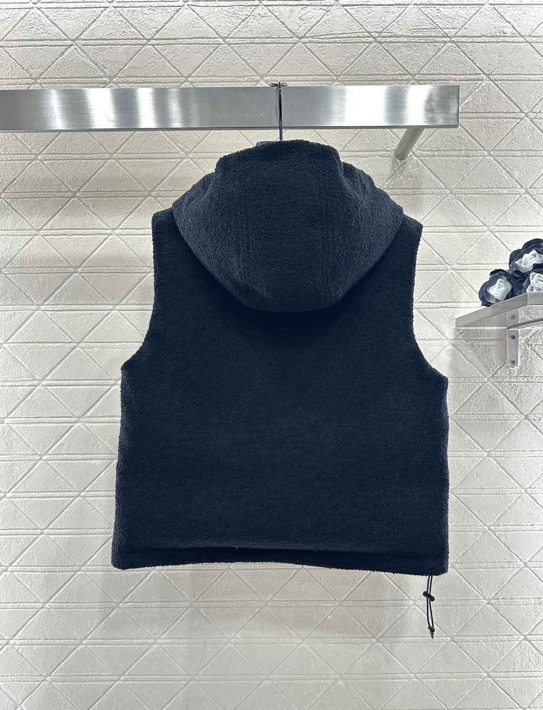 

25 new autumn and winter hooded cotton jacket, vest for women, trendy and fashionable, double-sided vest jacket, casual and warm