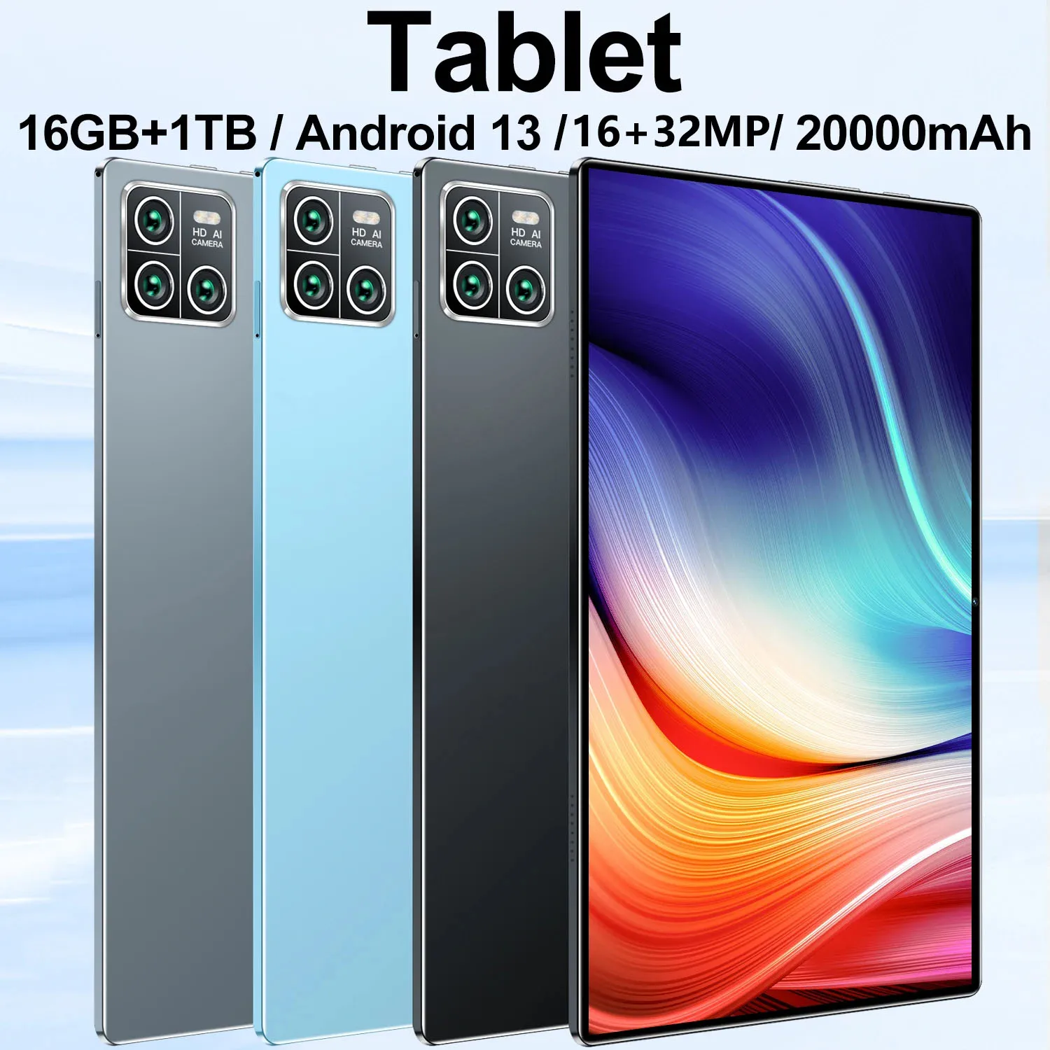 2024 11.6 calowy Tablet Android 20000mAh wersja globalna 16GB + 1TB nowa sieć 14 rdzeń Android 13.0 Tablet z Wifi