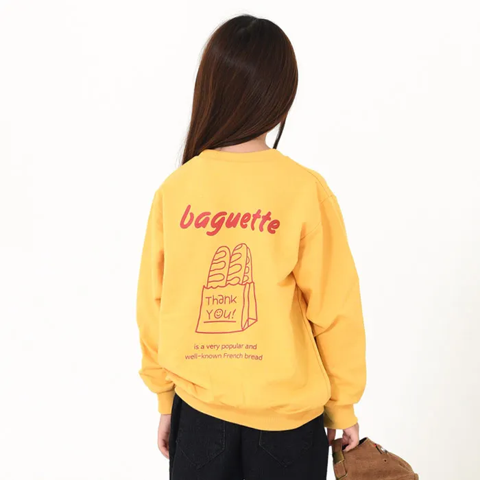 BAUGUTS logo man-to-man elementary school children's wear long-sleeved sweatshirt