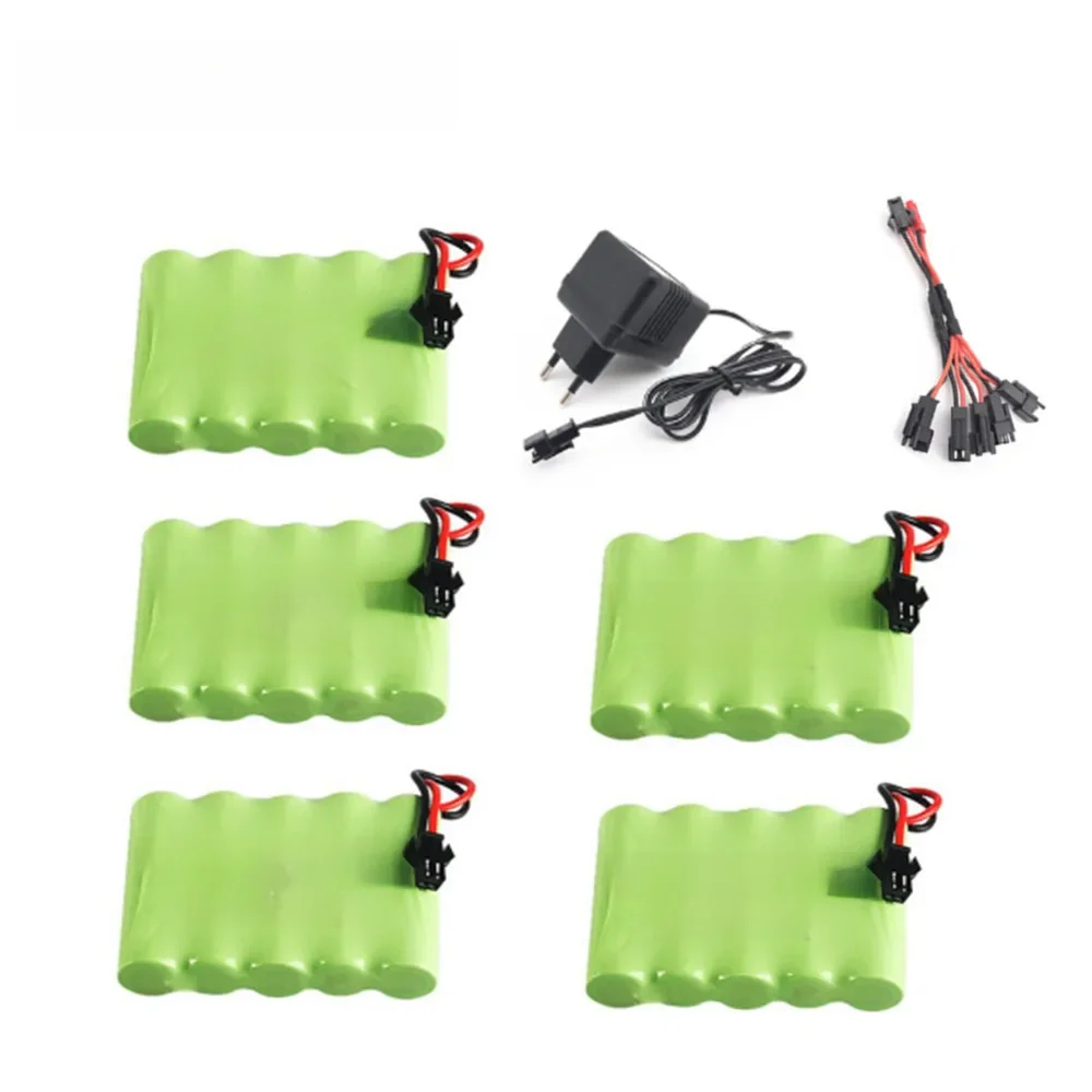 Batterie AA pour voitures RC, 6V, 3000mAh, Robots, Réservoirs, Pistolets, Bateaux, Batterie Nilaissée, Aa 2400mAh, 6V, Ensemble de chargeur