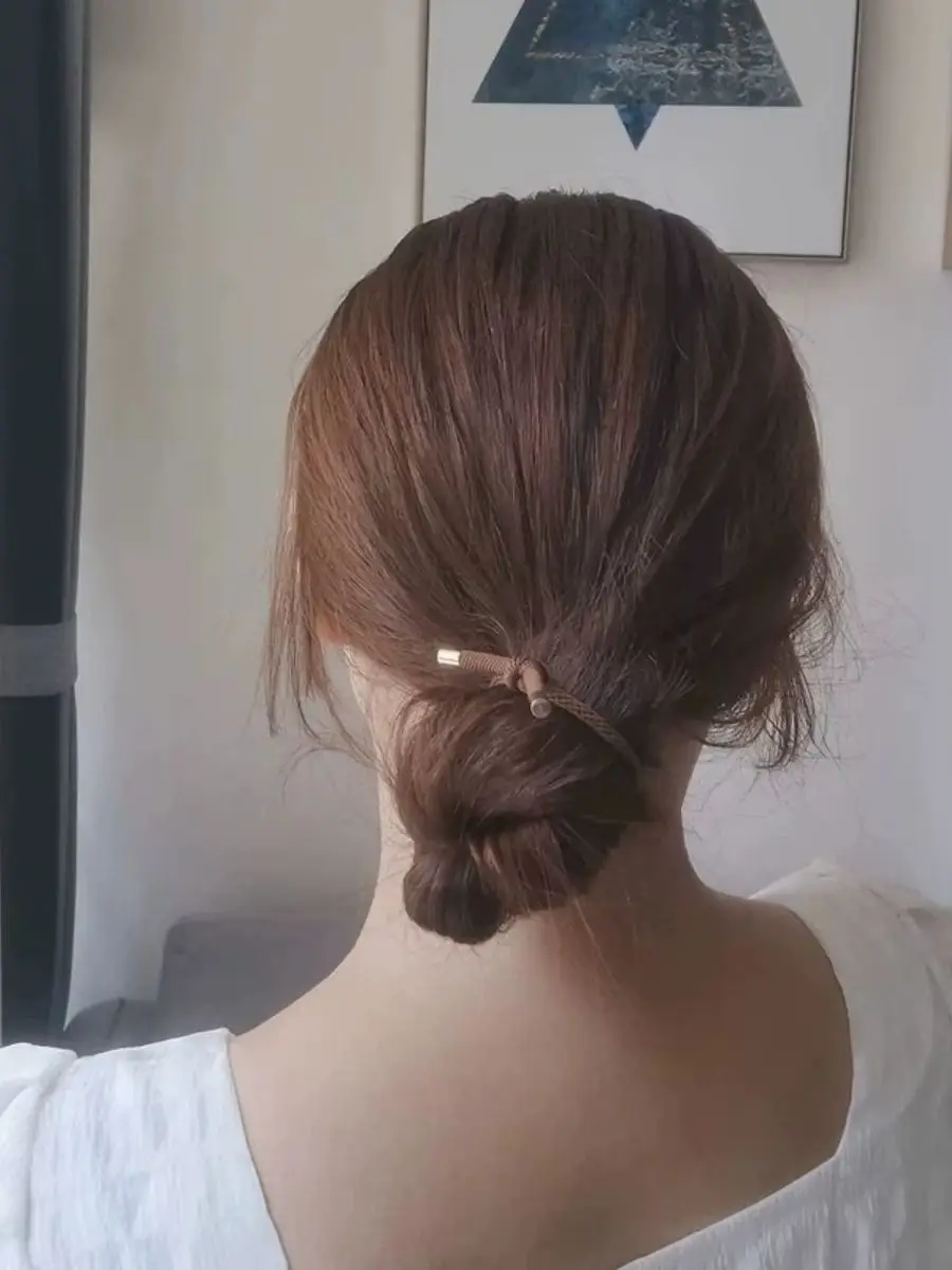 10 stuks hoge elastische knoop spiraal elastiekjes haarbanden koffie zwart minimalistisch zacht voor het haar voor veilige paardenstaarten stijlvol duurzaam - afbeelding 2