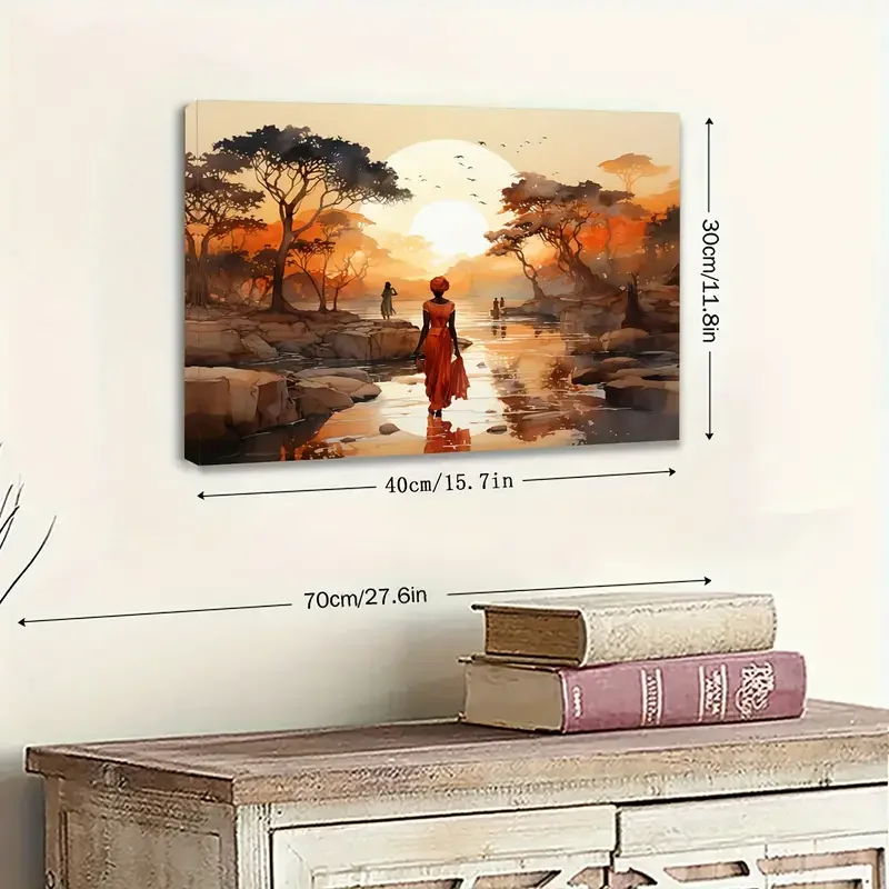 Hang African American Journey Canvas Art - Wooden Framed Wall Decor For Living Room & Bedroom, Perfect Home Decoration Or Festiv