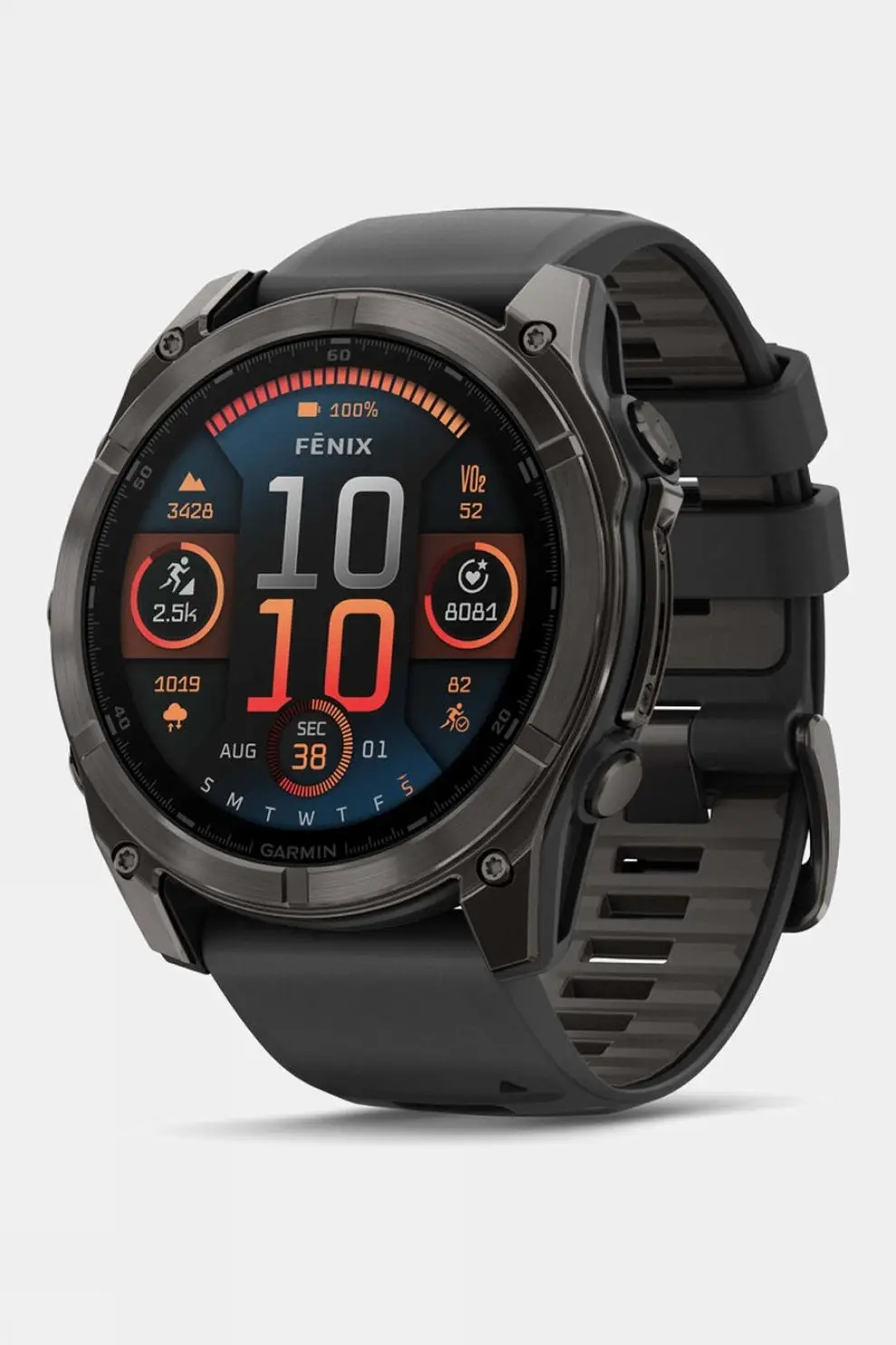 Authentic Garmins-Fenix 8 Sapphire Solar, multisport GPS smartwatch - 51mm