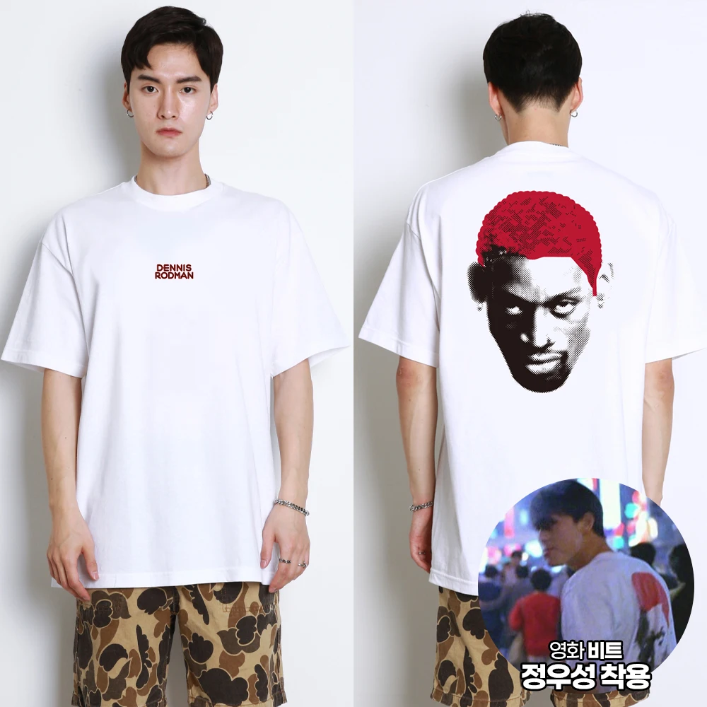 Dennis Roderman Anti-sleeved Pure 17 cotton NBA basketball T-shirt