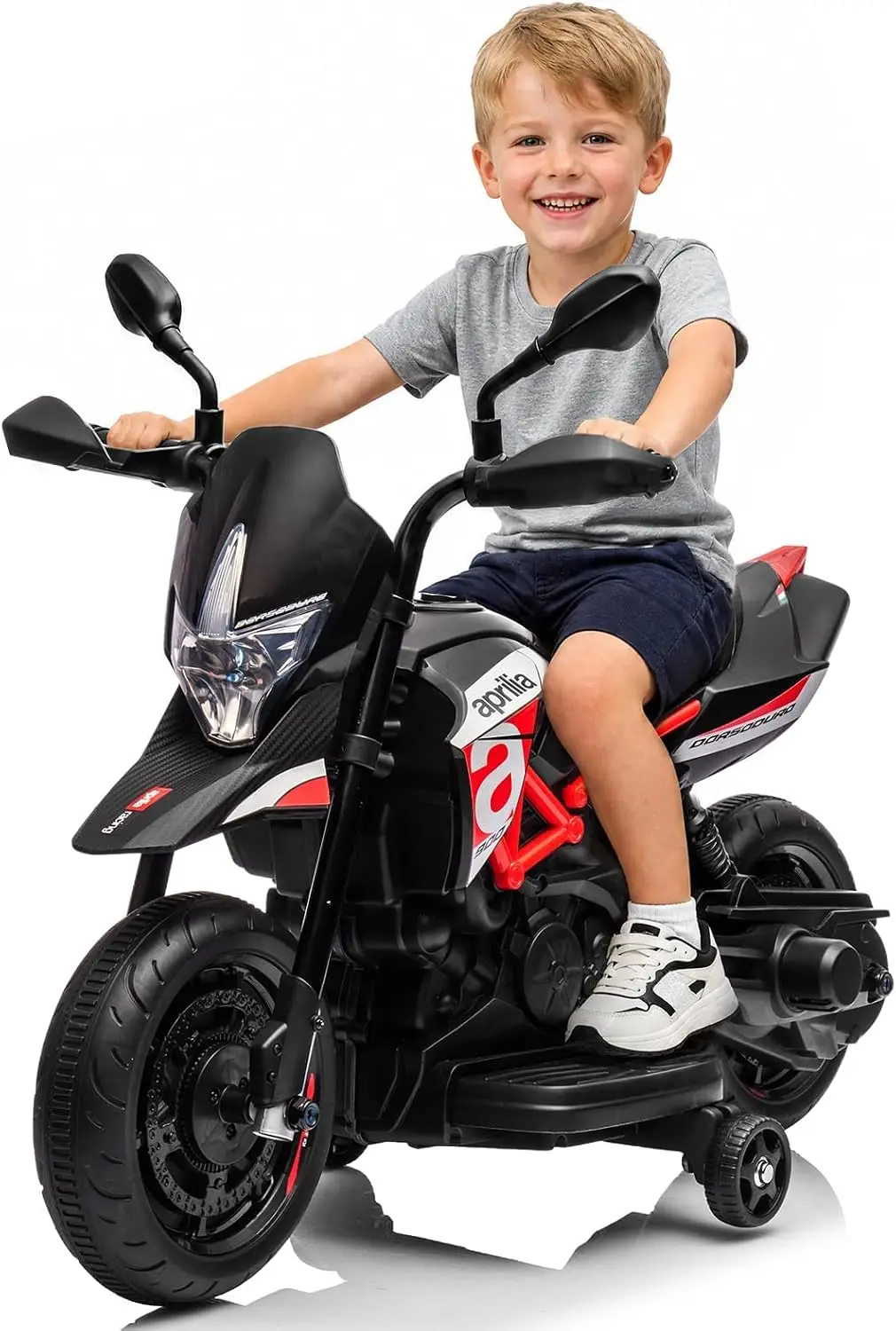 6V Kids Licensed Aprilia Ride‑On Motorcycle, 25W Single Motor Electric Toy, 4.5AH Battery & Charger, No Remote, US Full‑Environment‑Friendly Standard, Multi‑Color Optional Children Outdoor Gift
