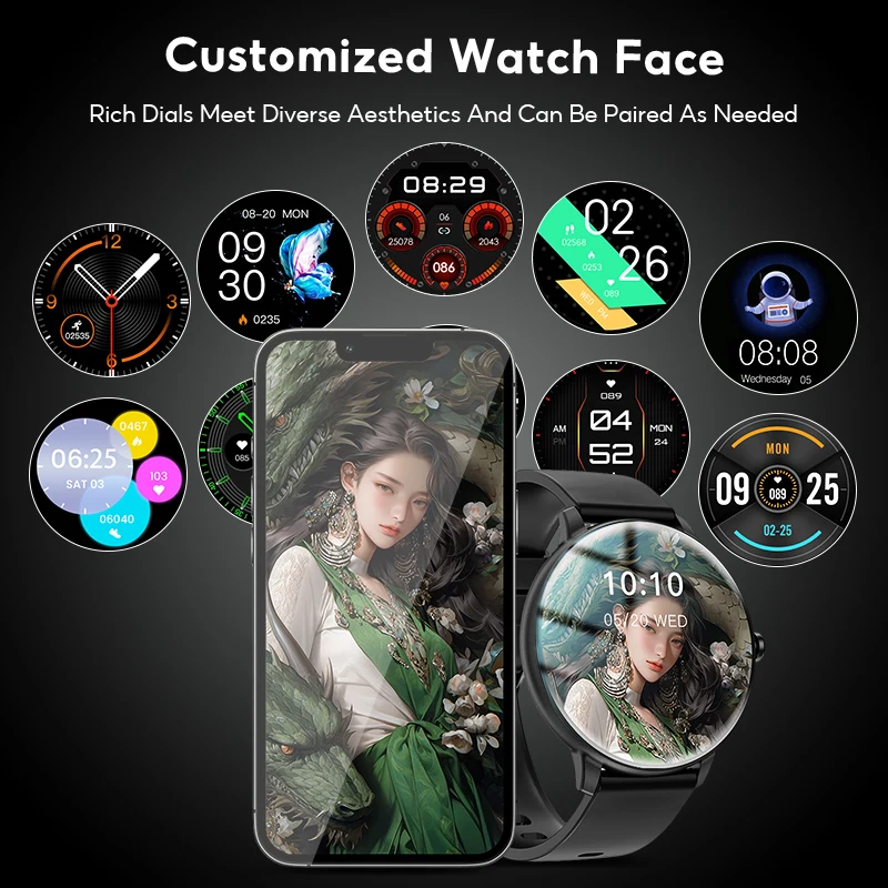 KHwatch GTRMINI Man Watches Ultra thin 1.39"Large Screen Bluetooth Call IP67 Sport Waterproof Watches Digital Watch For Boy Teen