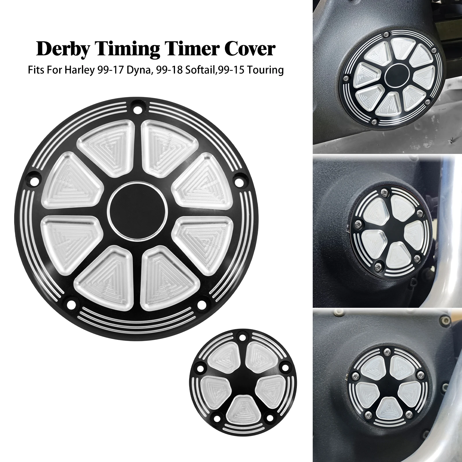 Motorcycle Engine Cover Fit For Harley Dyna 99-17 , Softail 99-18 (except FLSB) and Touring and Trike 99-15