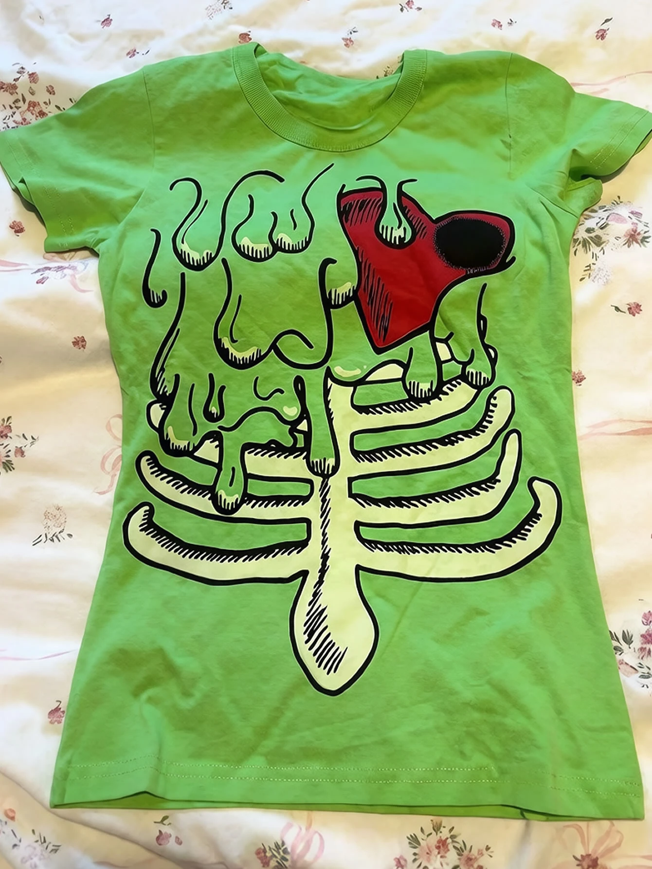 Y2K Sommer Damenmode Vintage Kurzarm Grafik-T-Shirts Goth T-Shirts Oversized Acubi Alt T-Shirt Crop Tops 2000er Jahre Kleidung – Detail 7