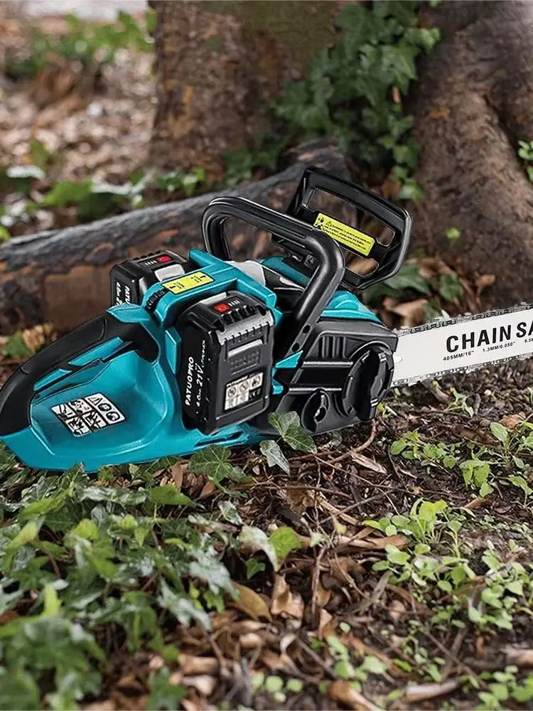 3500W 16 Zoll Akku-Kettensäge, Elektrische Kettensäge mit automatischer Ölschmierung, werkzeuglose Kettenspannung, handgeführter Gartenschneider zum Holzschneiden