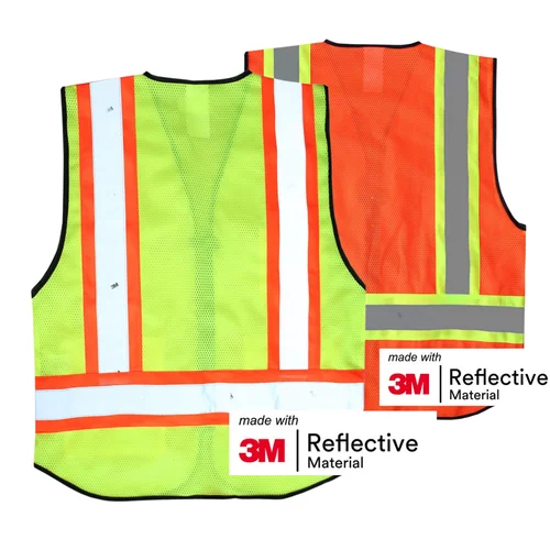 Imagen 2 del producto Salzmann Chaleco de seguridad de alta visibilidad 3M - Equipo de seguridad de alta visibilidad con múltiples bolsillos y material 3M - Ideal para el trabajo, uso en carretera