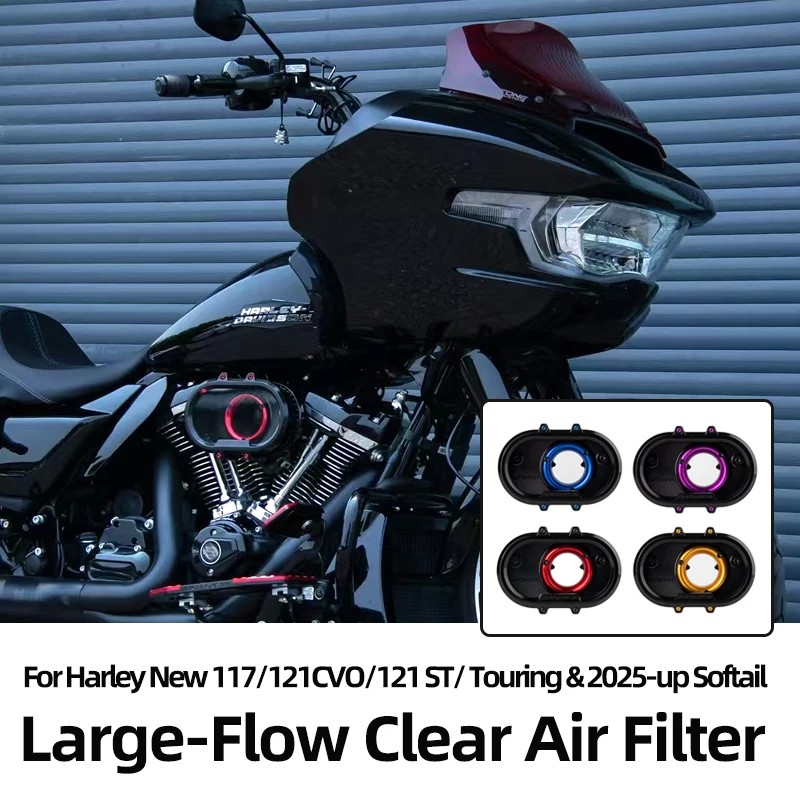For Harley Davidson Touring 121CVO 121ST 2024-up Road/Street Glide 2025 Softail Low Rider S/ST Motorcycle High Flow Air Filter