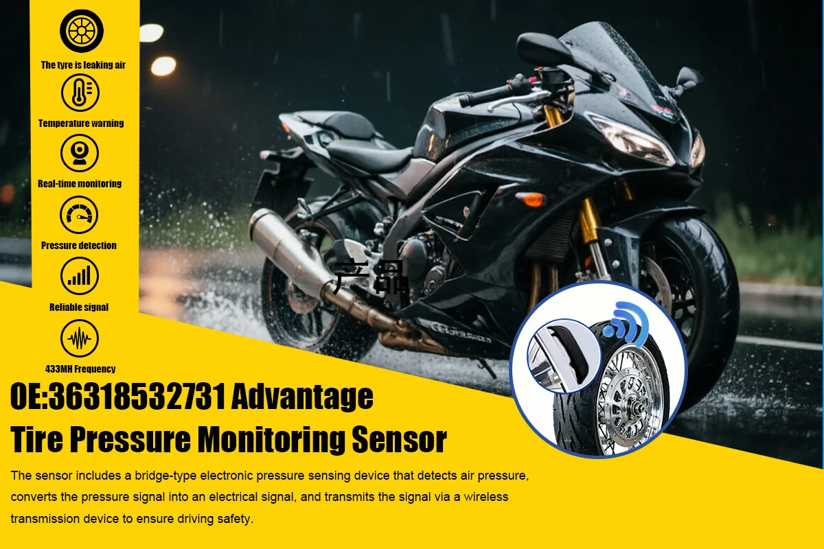 Motorrad TPMS Reifendrucksensor 433 MHz für BMW R1200GS R1200RT Ersatz für 36318532731 RDC Sensor – Detail 1