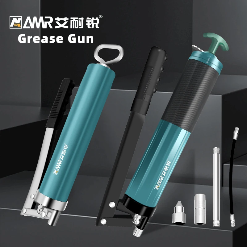 AMR Heavy Duty Grease Gun kit 7000 PSI Pistol Grip Gun Set 400cc Lubrication Syringe for Oil And Car Lubrication SUV Trucks