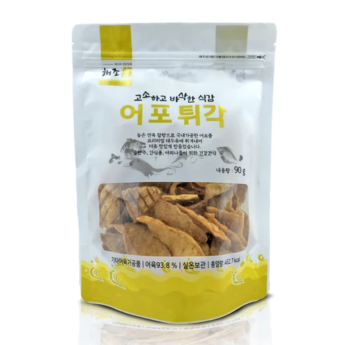 고소하고 바삭한 어포튀각 90g 5봉, 10봉 / 건어물녀 건어물 쥐포 생선 어포 튀각 반찬 간식 안주 