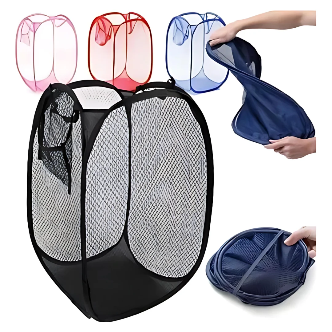 Collapsible Clothing Basket/Assorted Colors