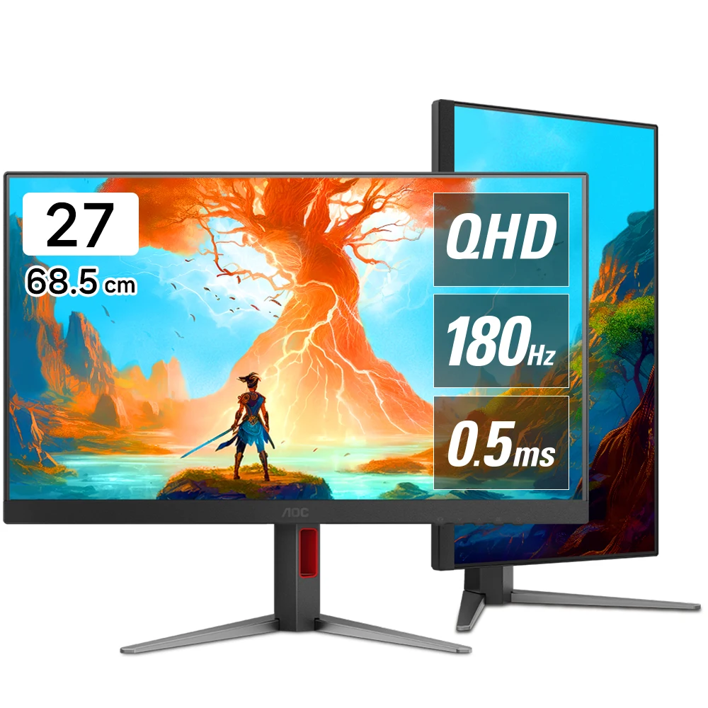 Alpha Scan AOC Q27G4 Gaming IPS 180 Presink HDR 400 Fit QHD Monitor