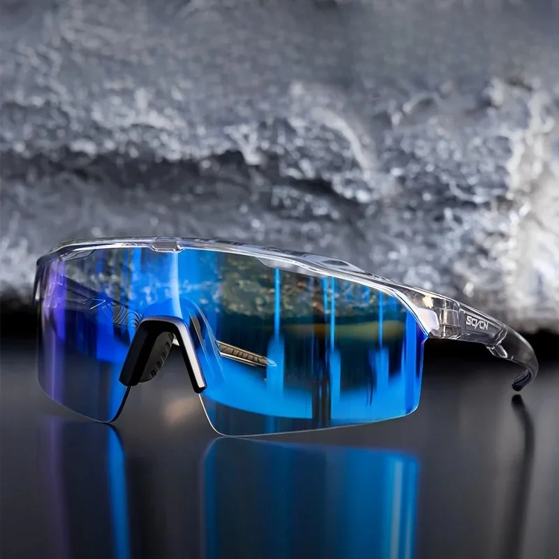 SCVCN bleu photochromique cyclisme lunettes de soleil pour hommes bleu photochromisme lunettes Cycl montagne nouvelles lunettes de vélo lunettes sport