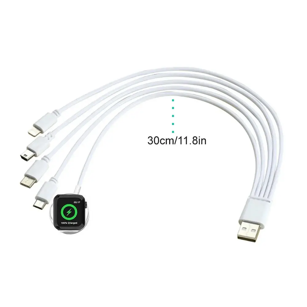 5 in 1 Watch Magnetic Charger Cable For iWatch Series 3in1 USB Type-C Charger Cable For iPhone Android Micro mini USB C Phone