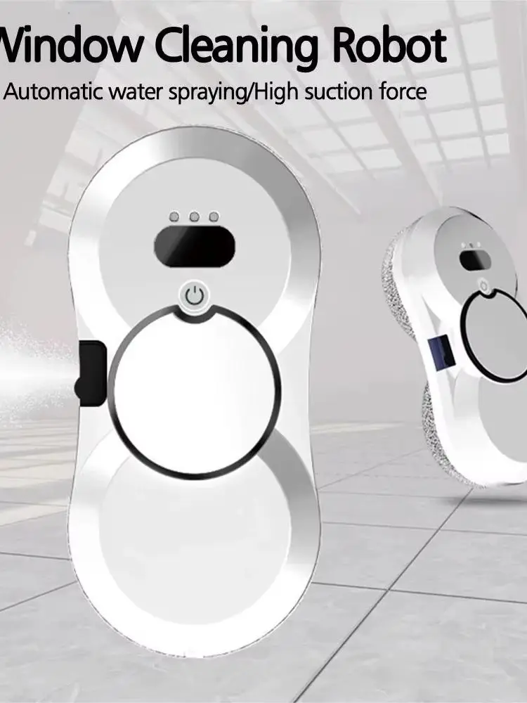 5600Pa Fensterputzroboter mit starker Saugkraft, elektrischer Sprüh-Glasreiniger, automatische Fensterwaschmaschine mit Fernbedienung, Absturzsicherung für Hausfenster, Glastüren, Spiegel und große