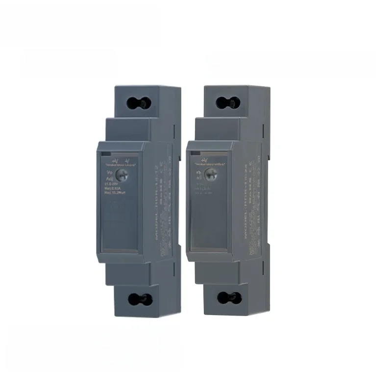 Seria zasilaczy impulsowych HDR na szynę DIN 15W AC do DC 100-240VAC 12V 24VDC Ultracienki przemysłowy transformator LED Driver SMPS — zdjęcie 2