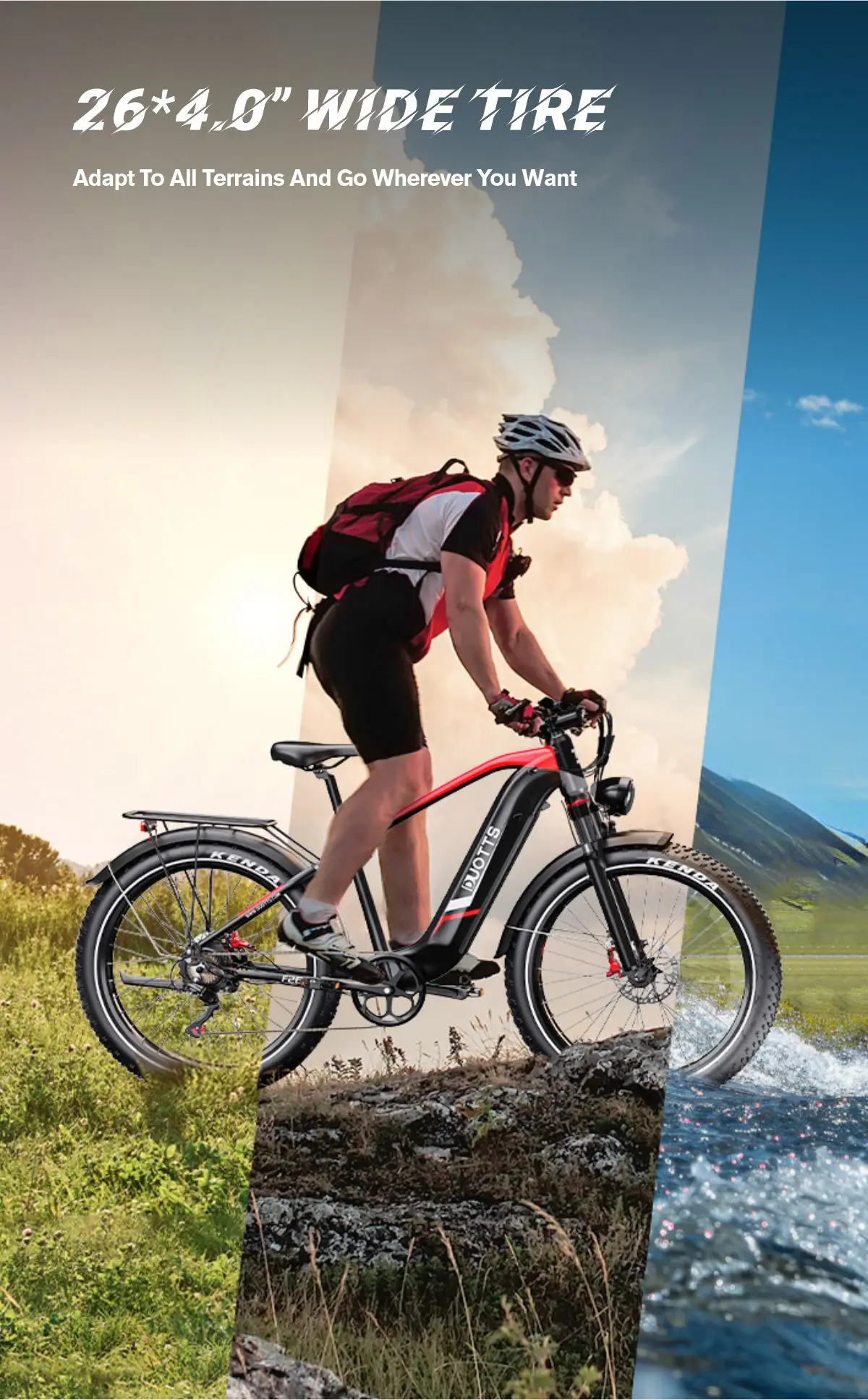 Duotts F26 Lite Elektrofahrrad 48V18Ah Lithium-Akku Bürstenloser Motor E-Bike Doppelte Hydraulische Bremse Elektrofahrrad – Detail 8